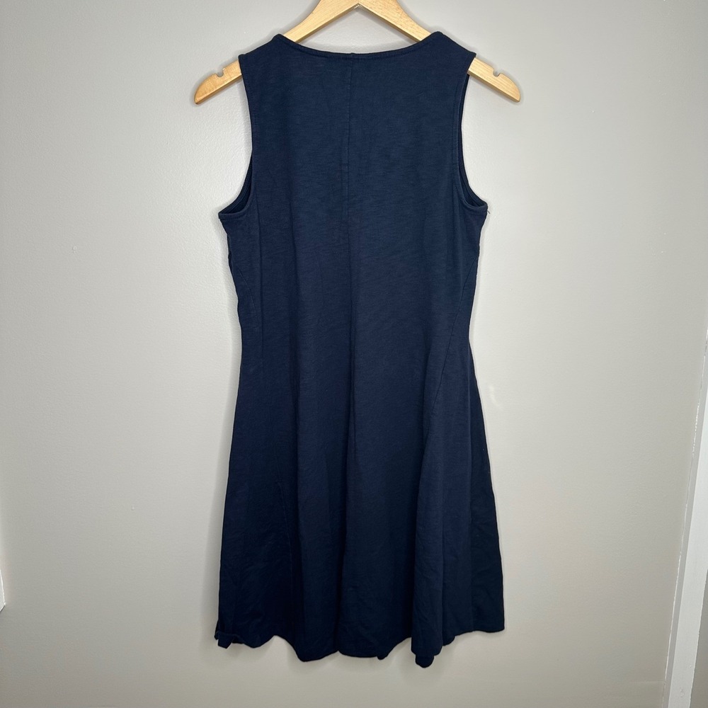 Style‎ & Co. Womens Navy Blue Embroidered Sleeveless Casual Dress Size M - Picture 7 of 8
